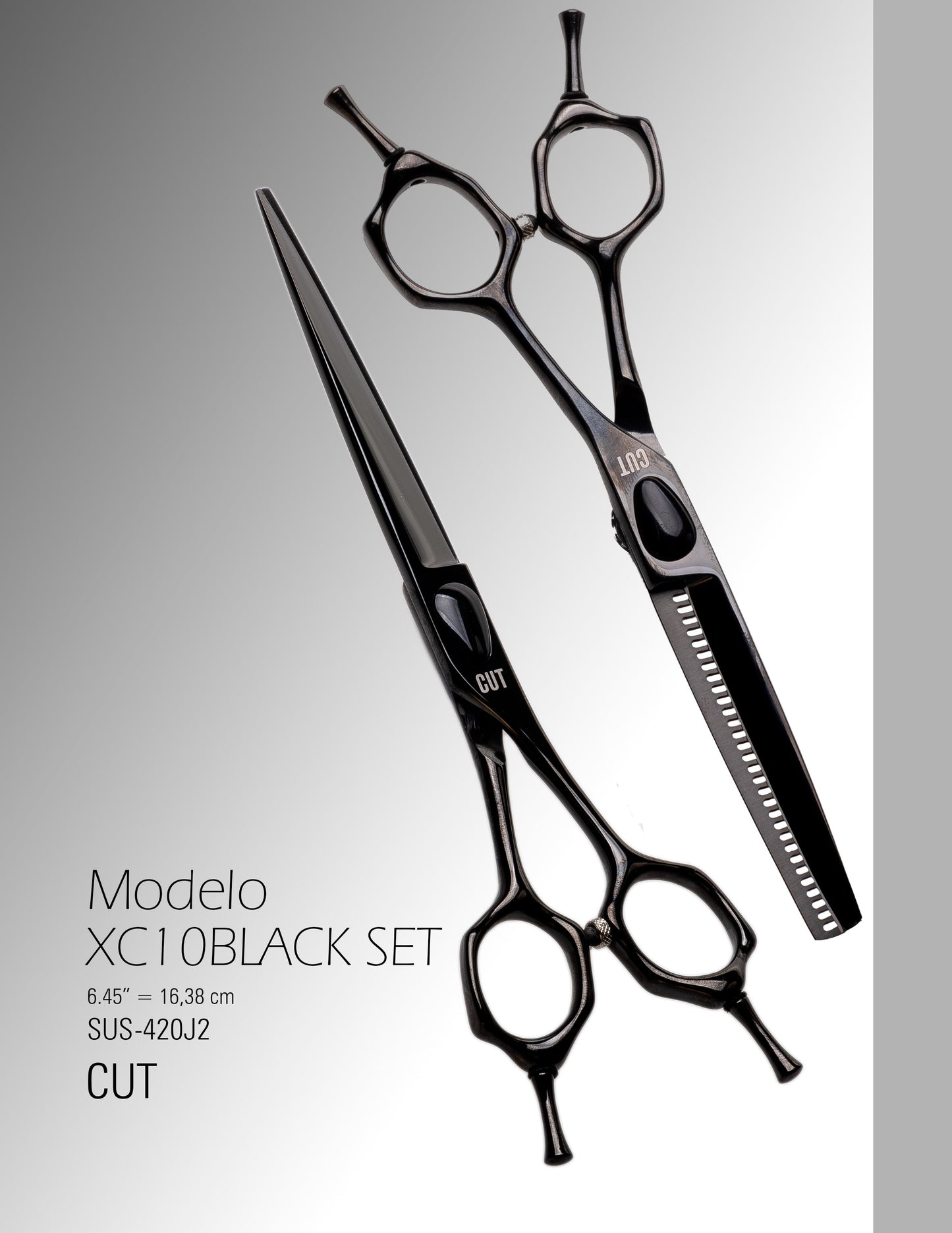Set de 2 Tijeras XC10 Black Cut de 6" y 6,5"