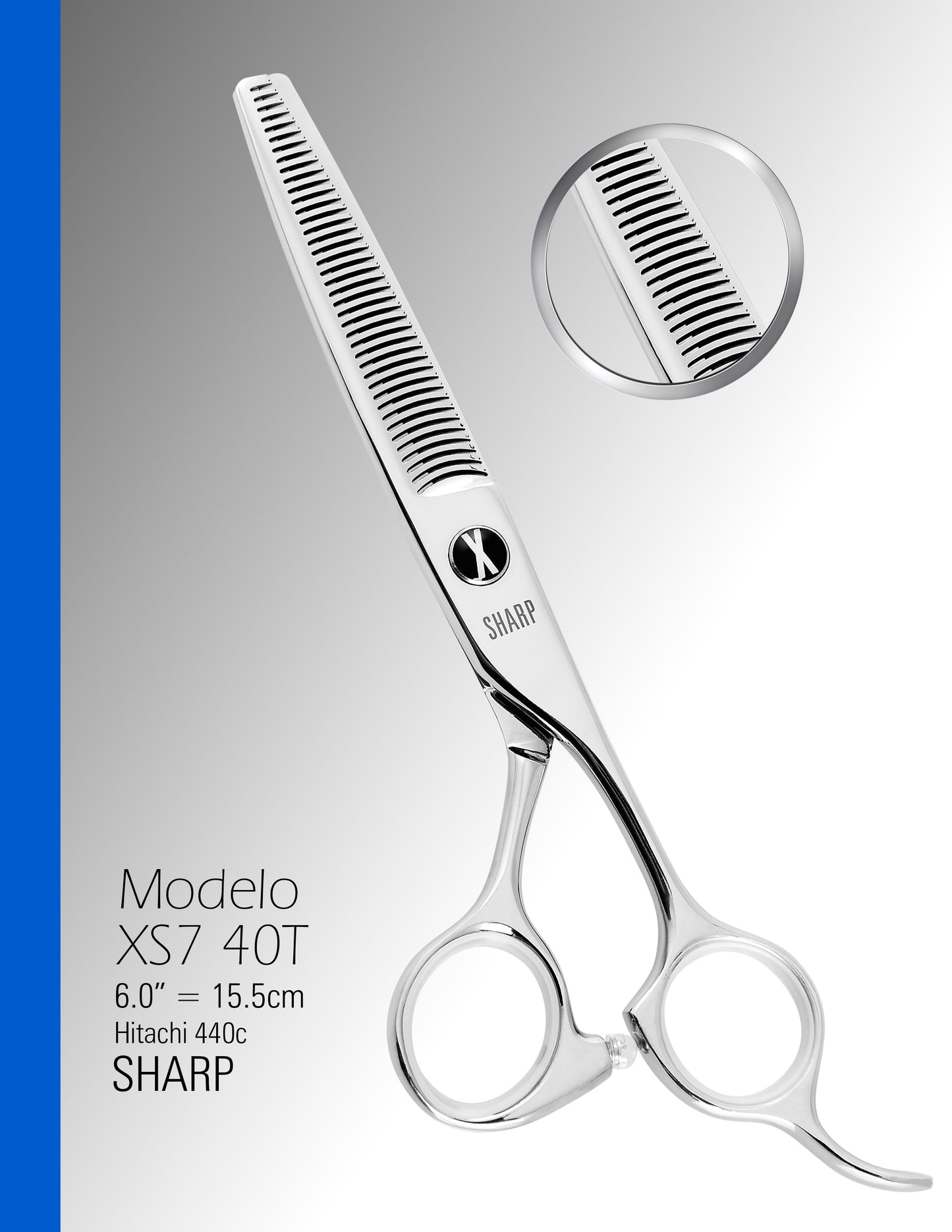 Tijera de Textura XS7-40T Sharp de 6.0"